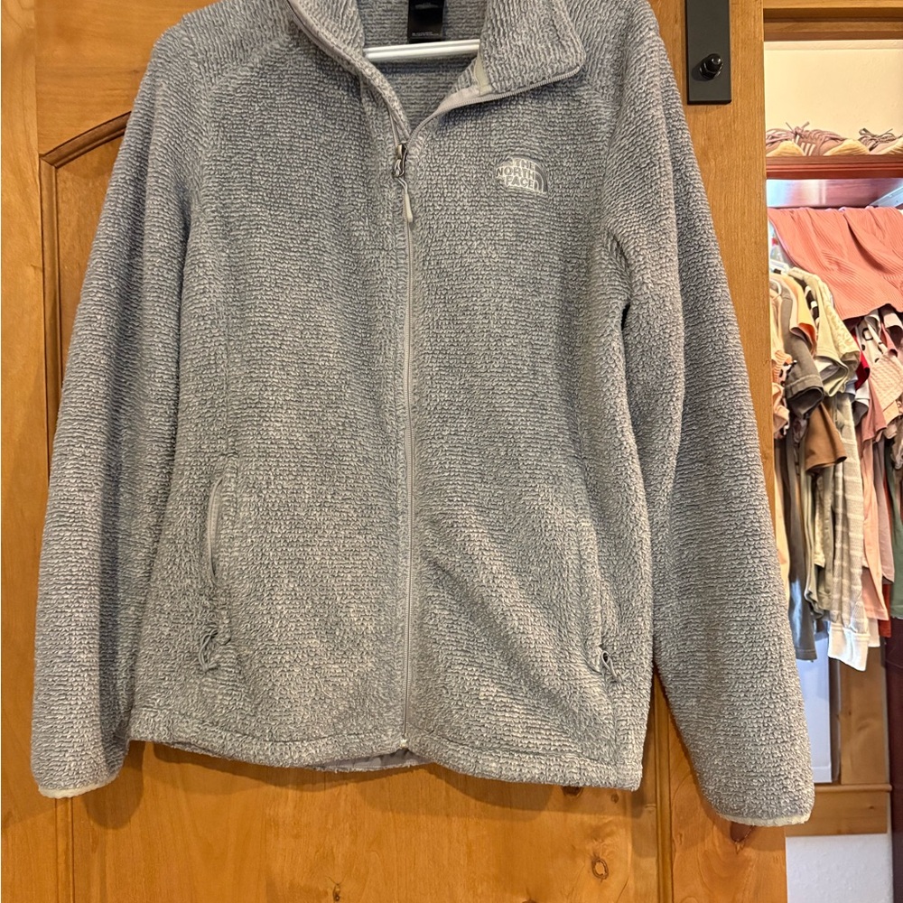 The North Face Light Gray Full-Zip Jacket